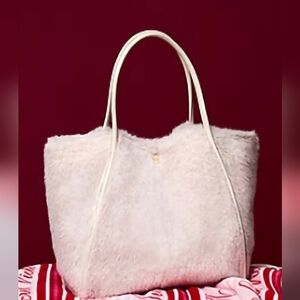 Victoria's Secret Soft Cream Faux Fur Tote Bag